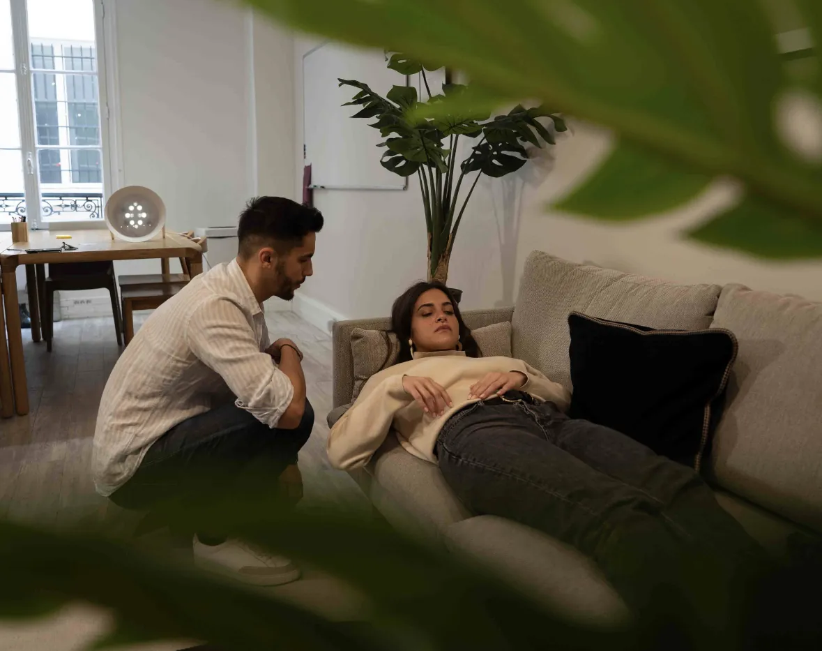 Relaxation profonde pendant une séance d'hypnose